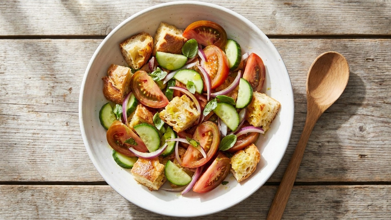 0,78 € l'assiette de panzanella contre 4,90 € la salade italienne du traiteur : voici ce que change le pain rassis gardé u...