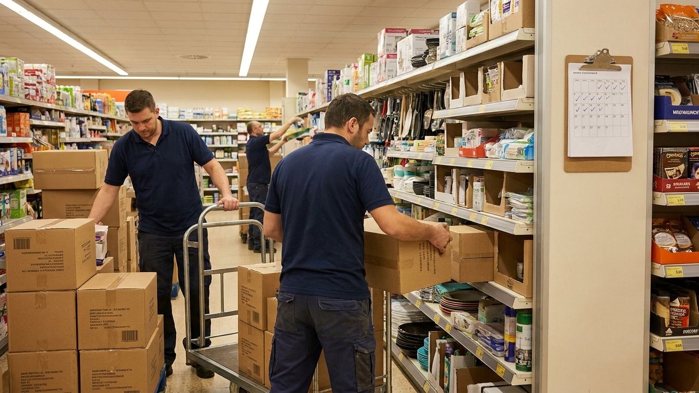 Calendrier des arrivages action : jours et fréquence par magasin