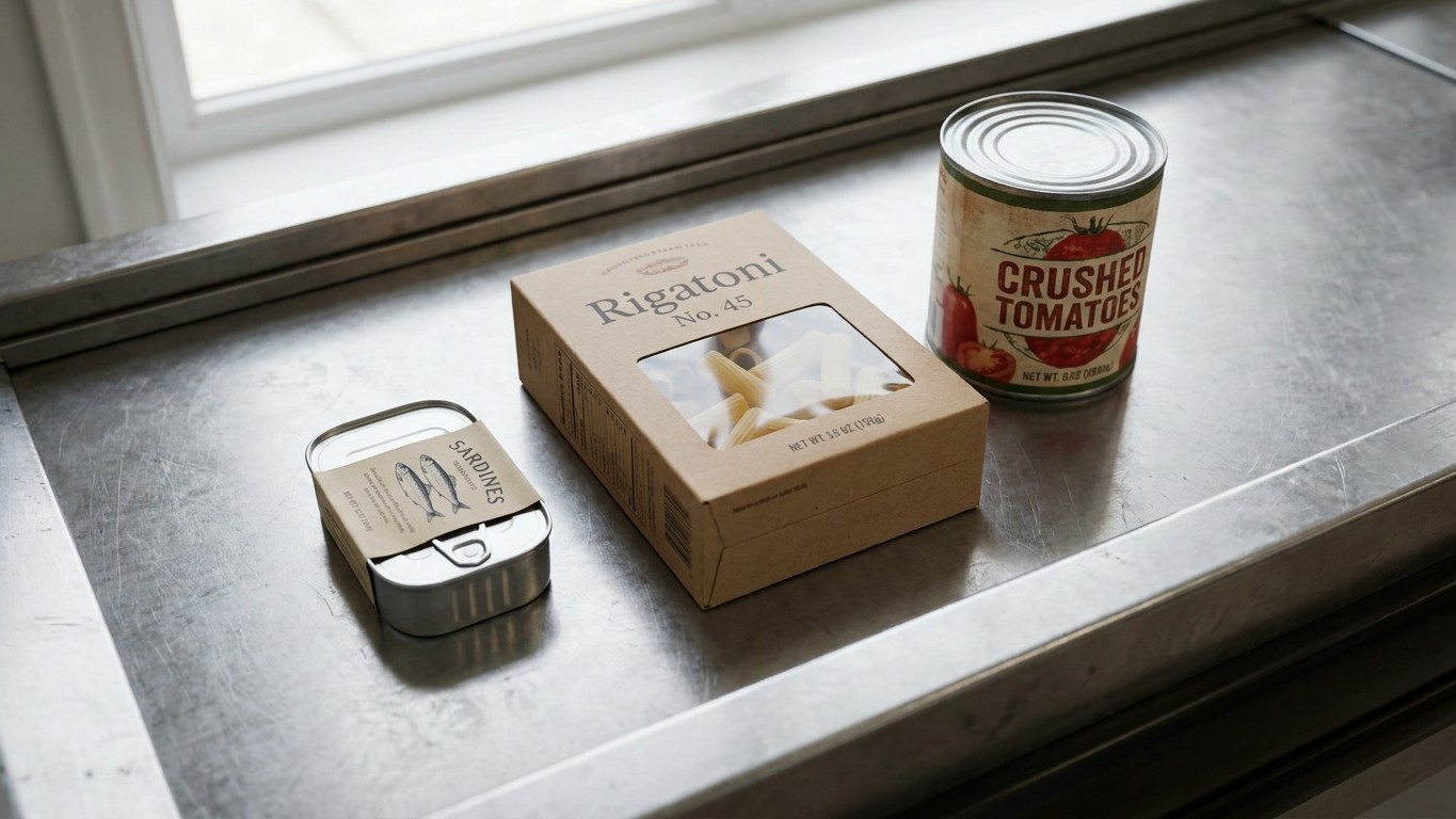 Je remplissais mon placard de thon en boîte chaque semaine : le jour où j'ai posé sardines, rigatoni et tomates concassées...