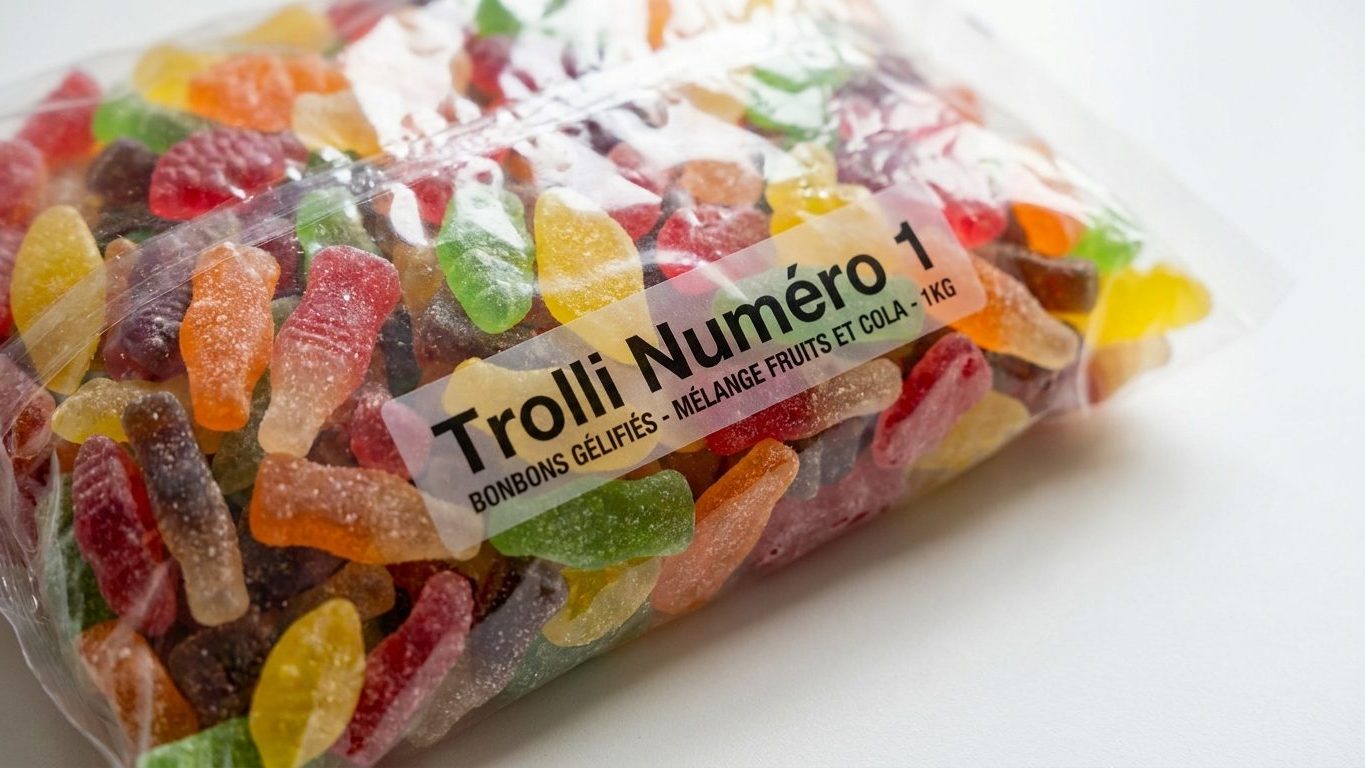 Sachet de 1 kg de bonbons Trolli Number 1 à 4,49 EUR chez Action : la trouvaille sucrée repérée en rayon cette semaine